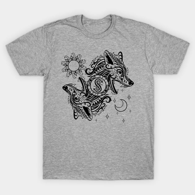 Sköll and Hati T-Shirt by Night-Artist